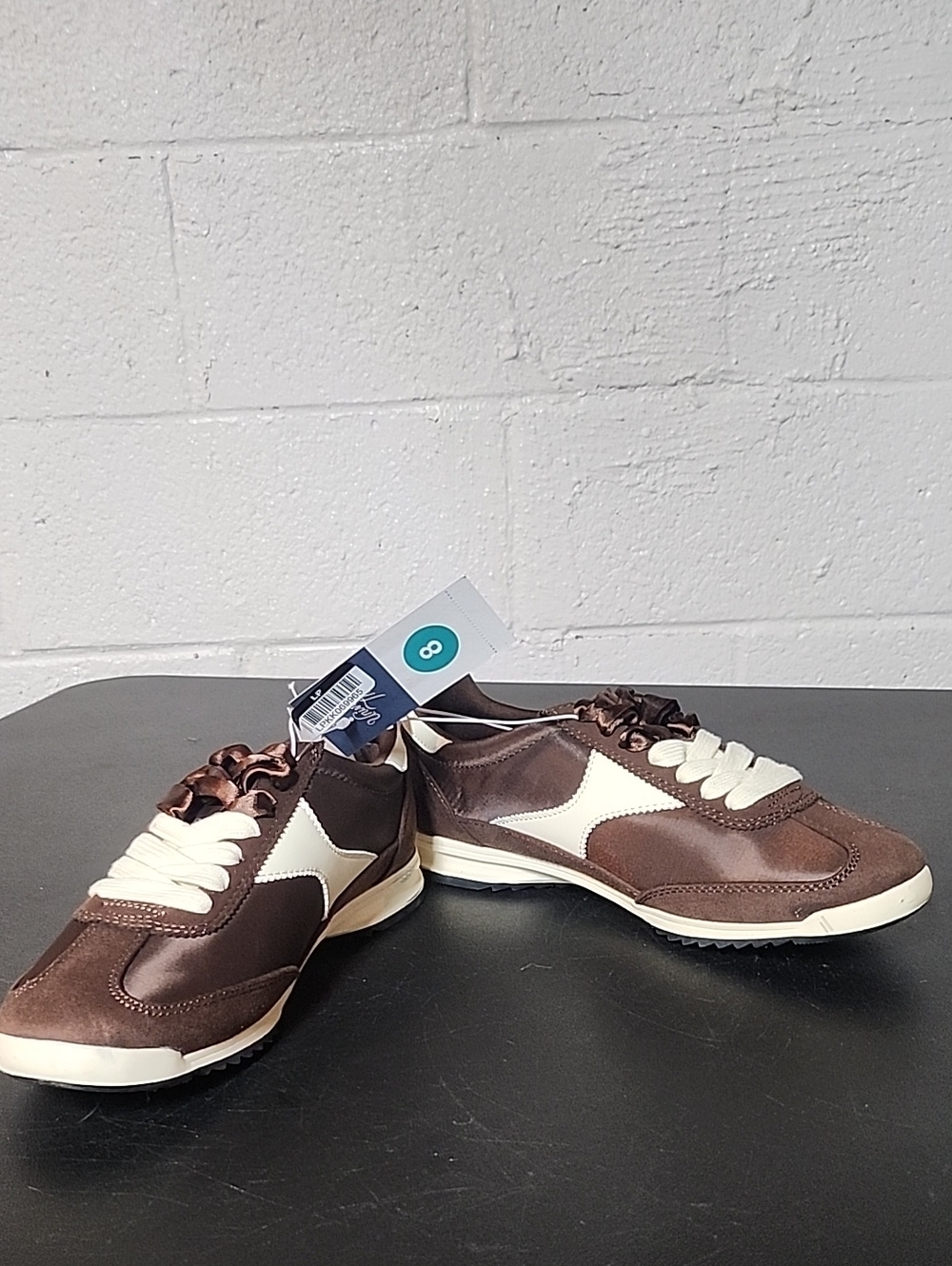 a new day Skyler Brown and White Women's Athletic Sneakers